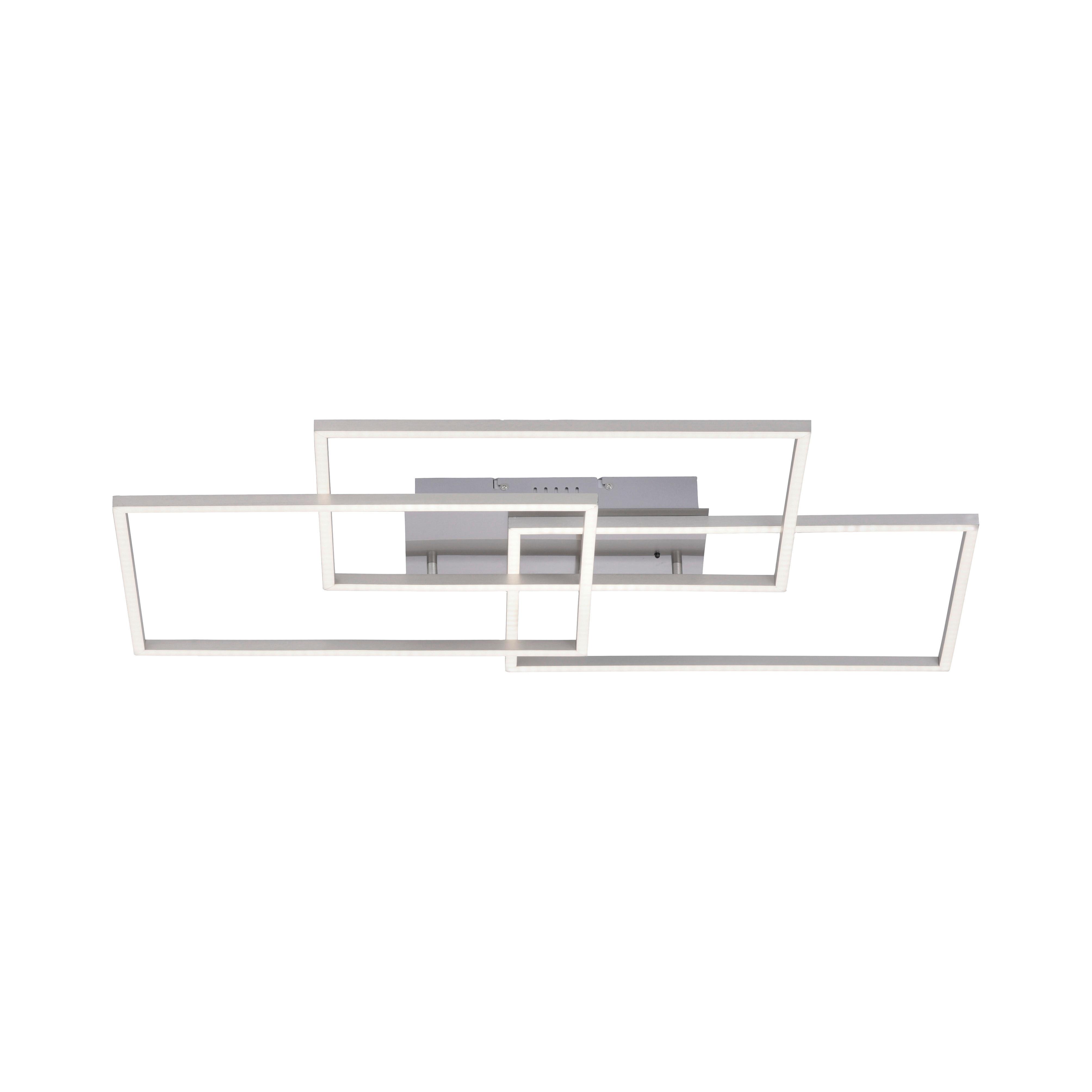LED-Deckenleuchte Iven in Silberfarben max. 39 Watt - Silberfarben, Trend, Kunststoff/Metall (82/50cm)