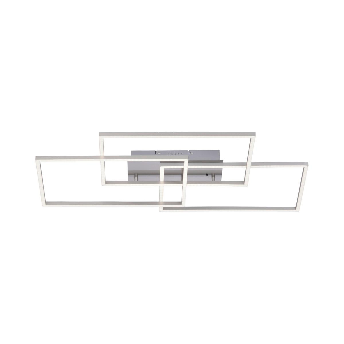 LED-Deckenleuchte Iven in Silberfarben max. 39 Watt - Silberfarben, Trend, Kunststoff/Metall (82/50cm)