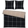 Bettwäsche Linnea Wende XXL Schwarz/Beige ca. 200x200cm - Beige/Schwarz, MODERN, Textil (200/200cm) - Modern Living