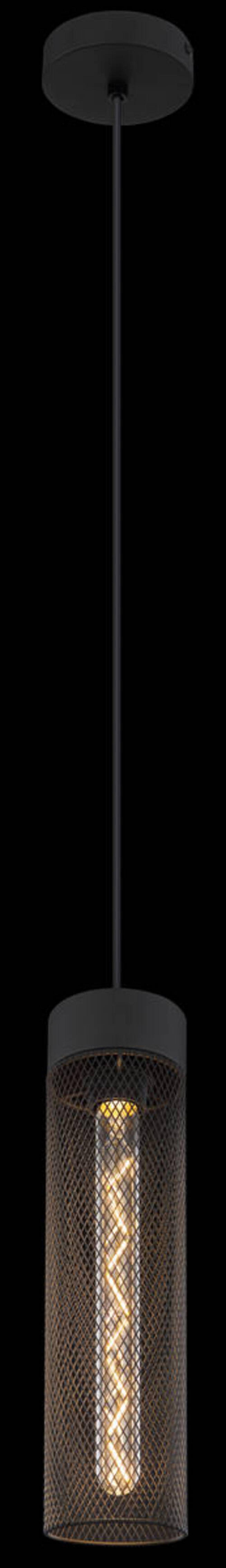 Hängeleuchte Hans Schwarz matt max. 40Watt - Schwarz, Design, Metall (10/120cm) - Globo