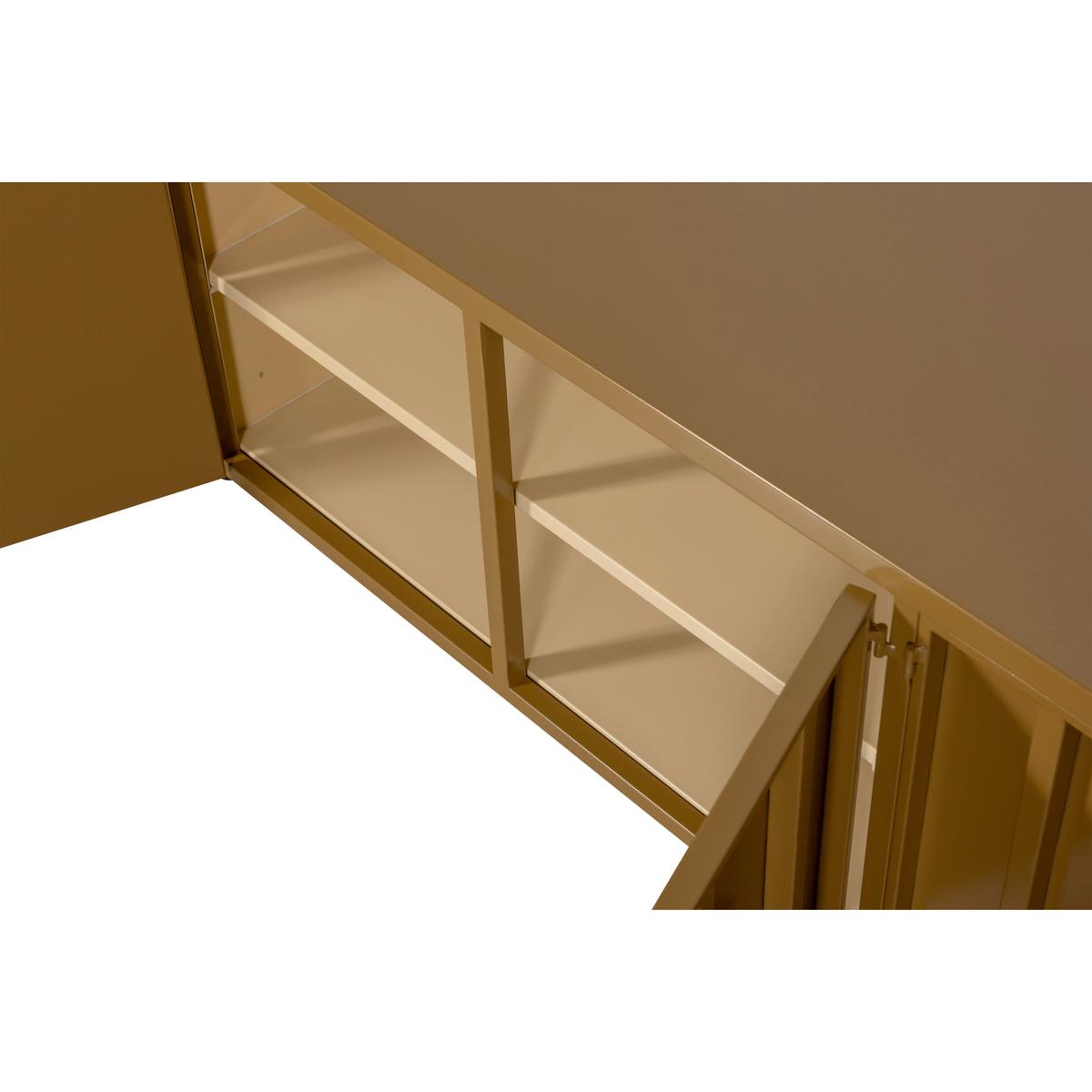 Lowboard Level Honiggelb - Honig, Design, Metall (160/44/44cm) - Livetastic