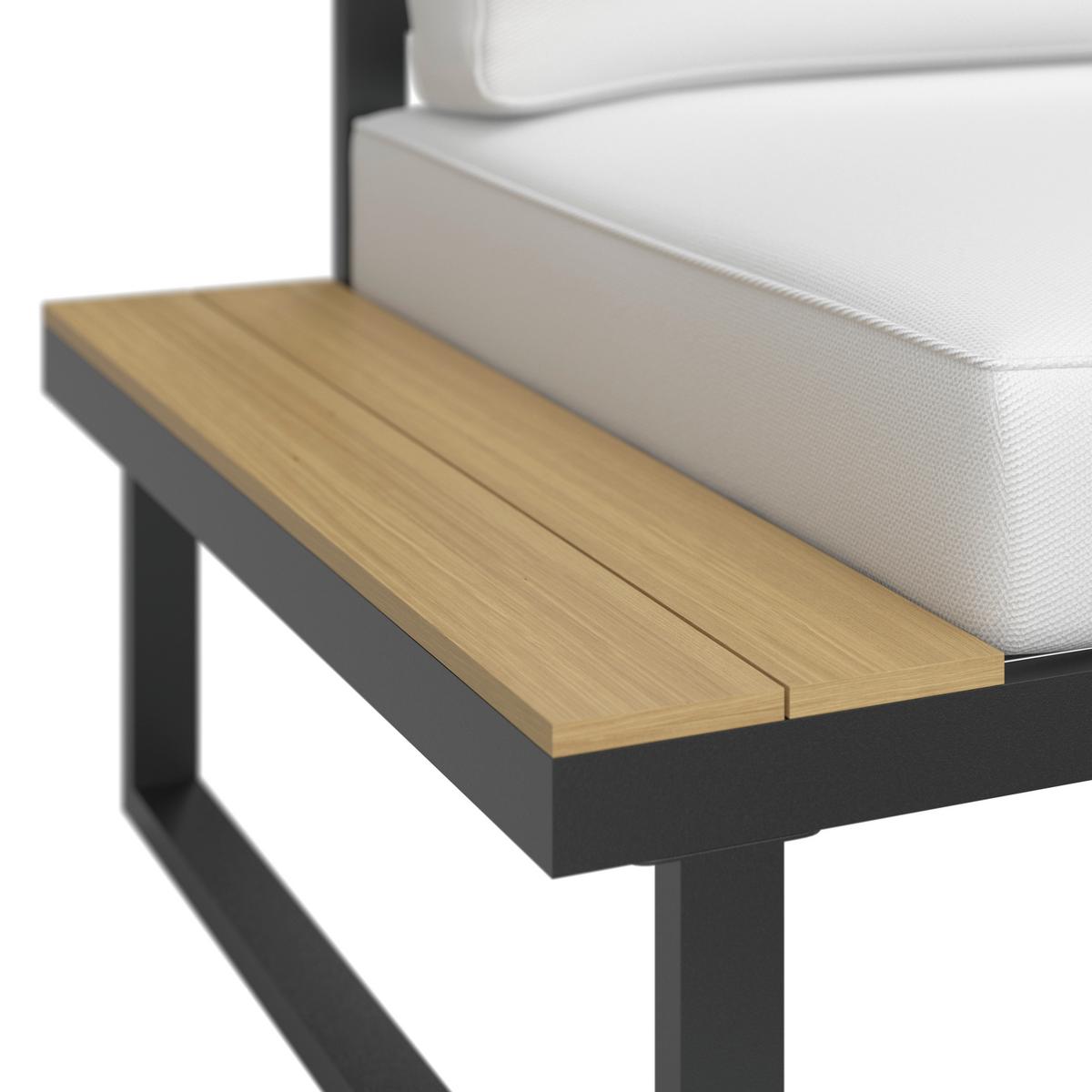 Garnitură grădină Arianna - crem/culoare natur, Modern, plastic/metal (228/74/74cm) - Bessagi Garden
