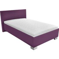 Tapecirani Krevet Como - bijela/ljubičasta, drvo/tekstil (140/200cm)