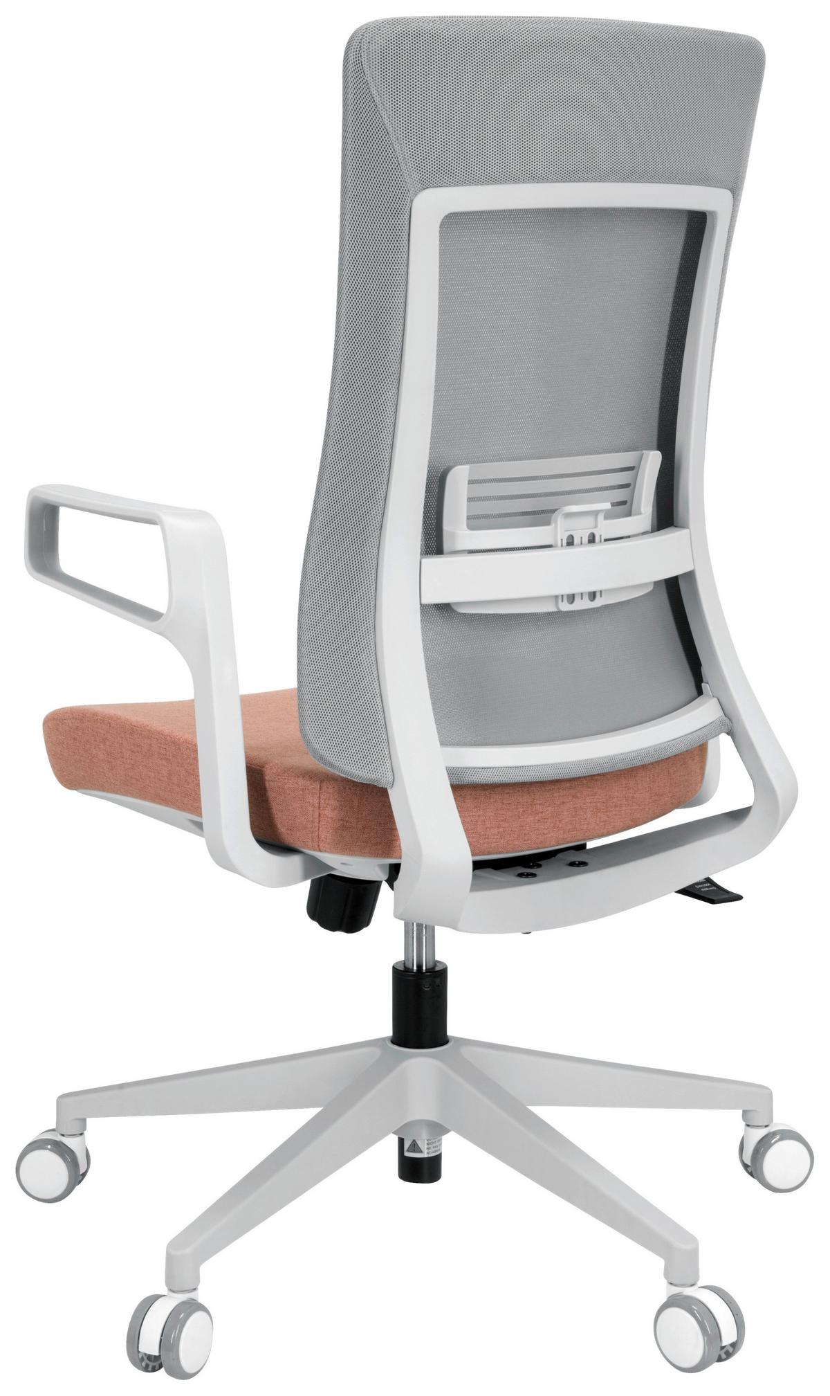 Pisarniški Stol Comfio Wm, Siva, Roza - roza/siva, Basics, umetna masa/tekstil (58/104/59cm) - MID.YOU
