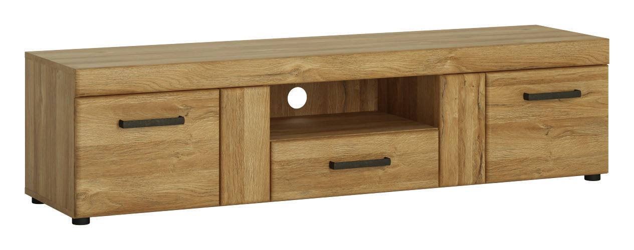 Comodă TV CORTINA - culoare lemn stejar, Modern, material pe bază de lemn (156,8/39,8/40,9cm) - Modern Living