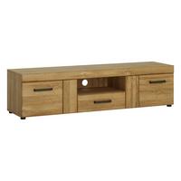 Nizka Omarica Cortina, Barva Hrasta - črna/barve hrasta, Moderno, kovina/umetna masa (156,8/39,8/40,9cm)