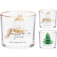 Kerze im Glas JUNGLES - Transparent/Goldfarben (8/7,5/8cm)