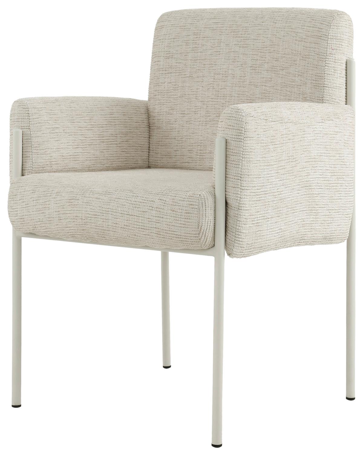 KRZESŁO Z PODŁOKIETNIKAMI JOHNNY -EXKLUSIV- - beżowy, Design, metal/tkanina (62/86/63cm) - Novel