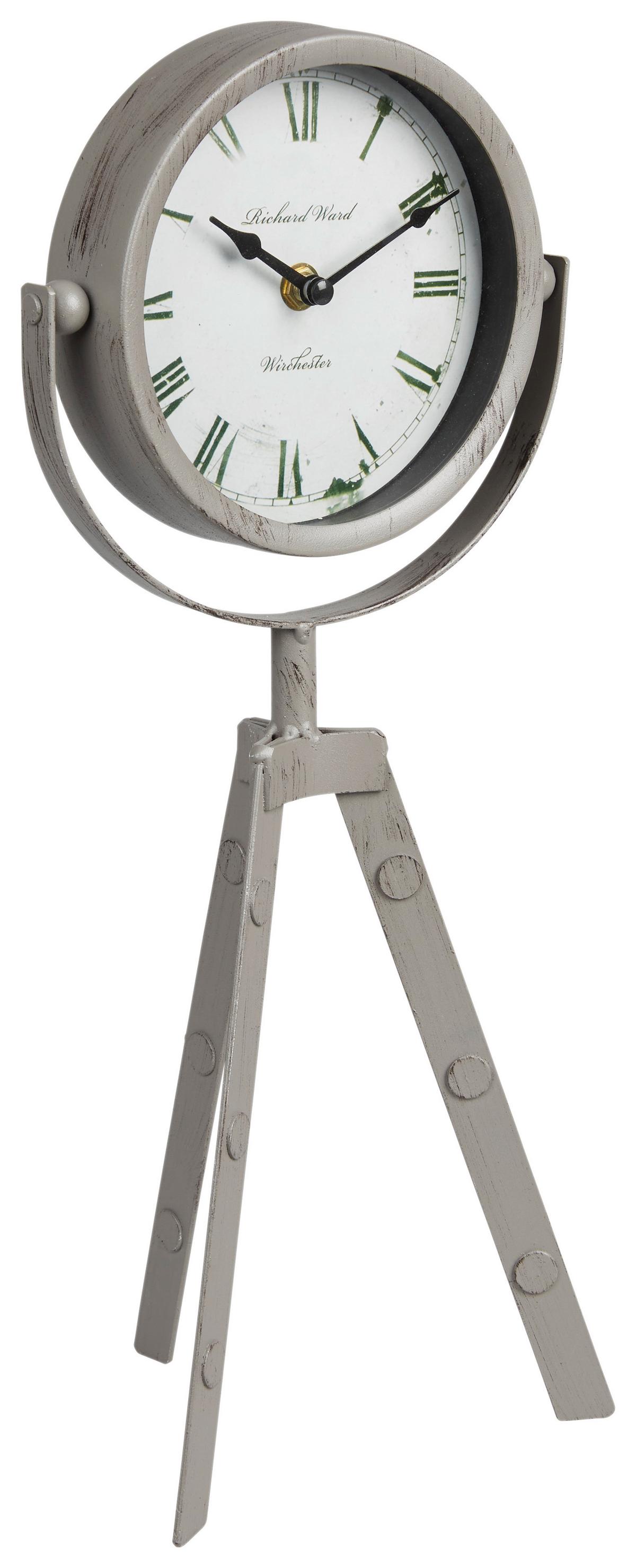 Asztali Óra Dia - fekete/fehér, Modern, fém (19/14,5/42cm)