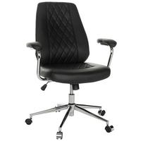 Pisarniški Stol Theo I, Črna - srebrne barve/črna, Basics, kovina/umetna masa (68/96-103/68cm) - MID.YOU