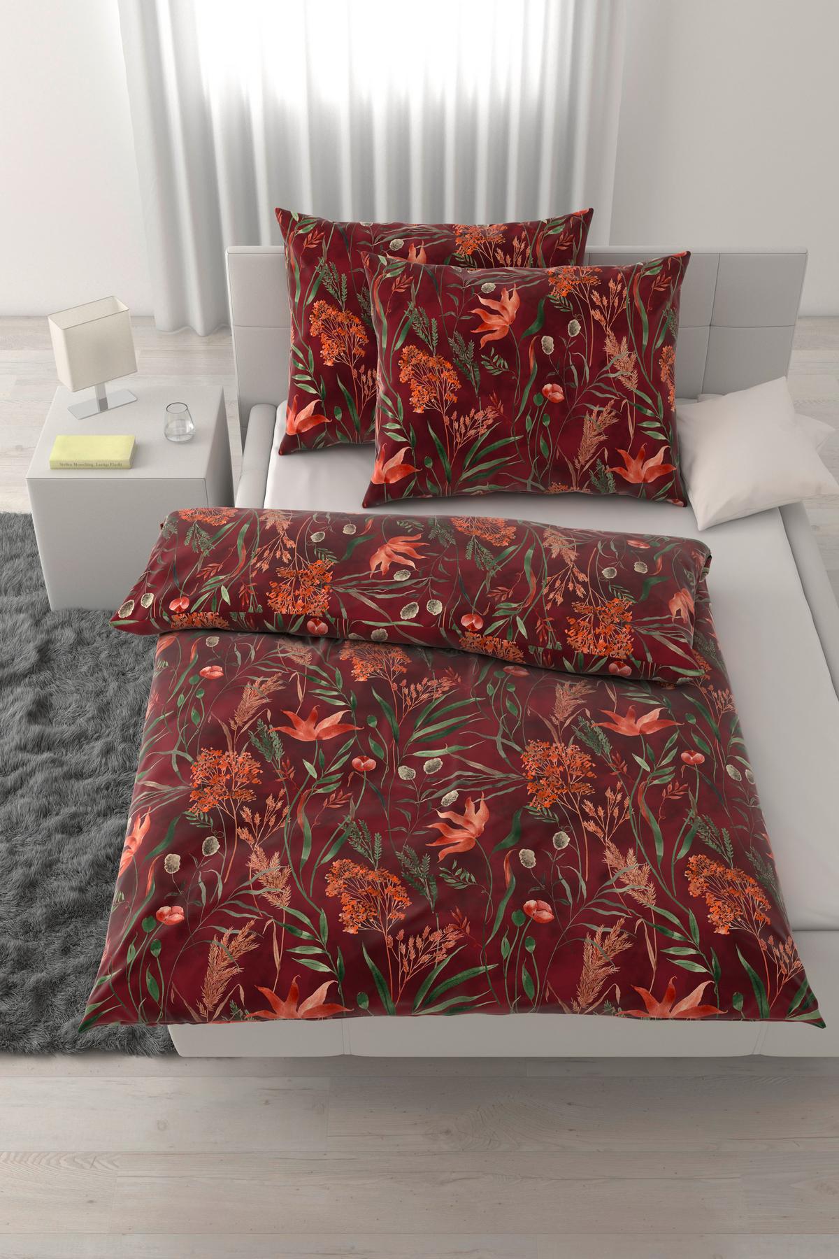 Bettwäsche Nora XXL Rot ca. 200x220cm - Rot, MODERN, Textil (200/220cm) - Mömax