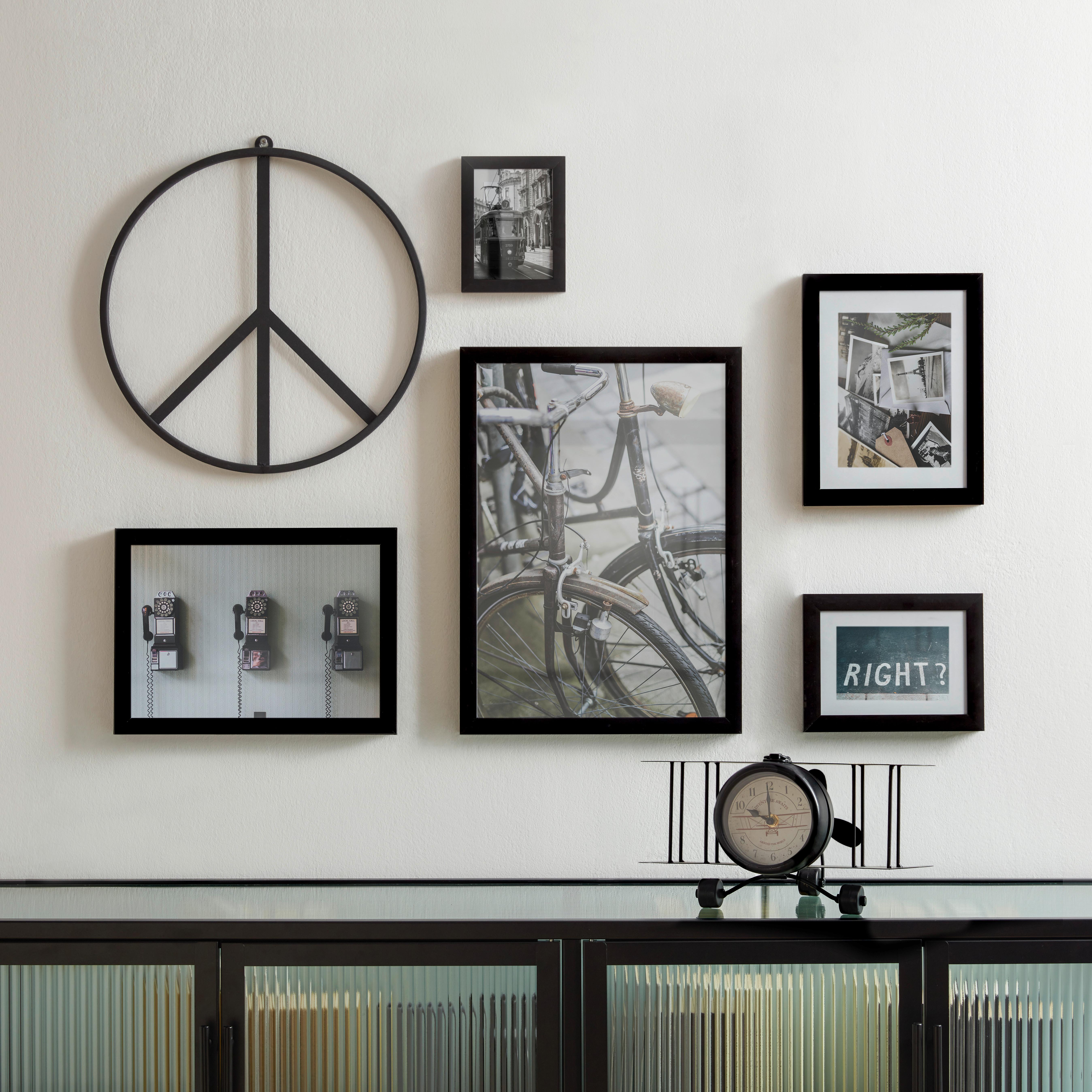 Rame foto Aluminium - negru, Basics, metal (32,8/45,1/2.2cm) - Premium Living