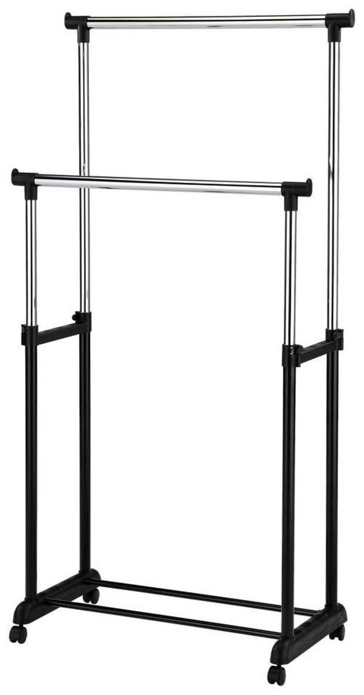 Mobilno Stojalo Za Oblačila James -Sb- - barve kroma/črna, Konvencionalno, kovina/umetna masa (84/94-168/44cm) - Mömax