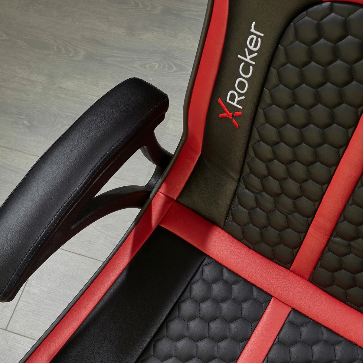 Gamingsessel Evora 2.1 ca. 65x102,5x78cm Rot/Schwarz - Rot/Schwarz, MODERN, Kunststoff/Textil (65/102,5/78cm) - X Rocker