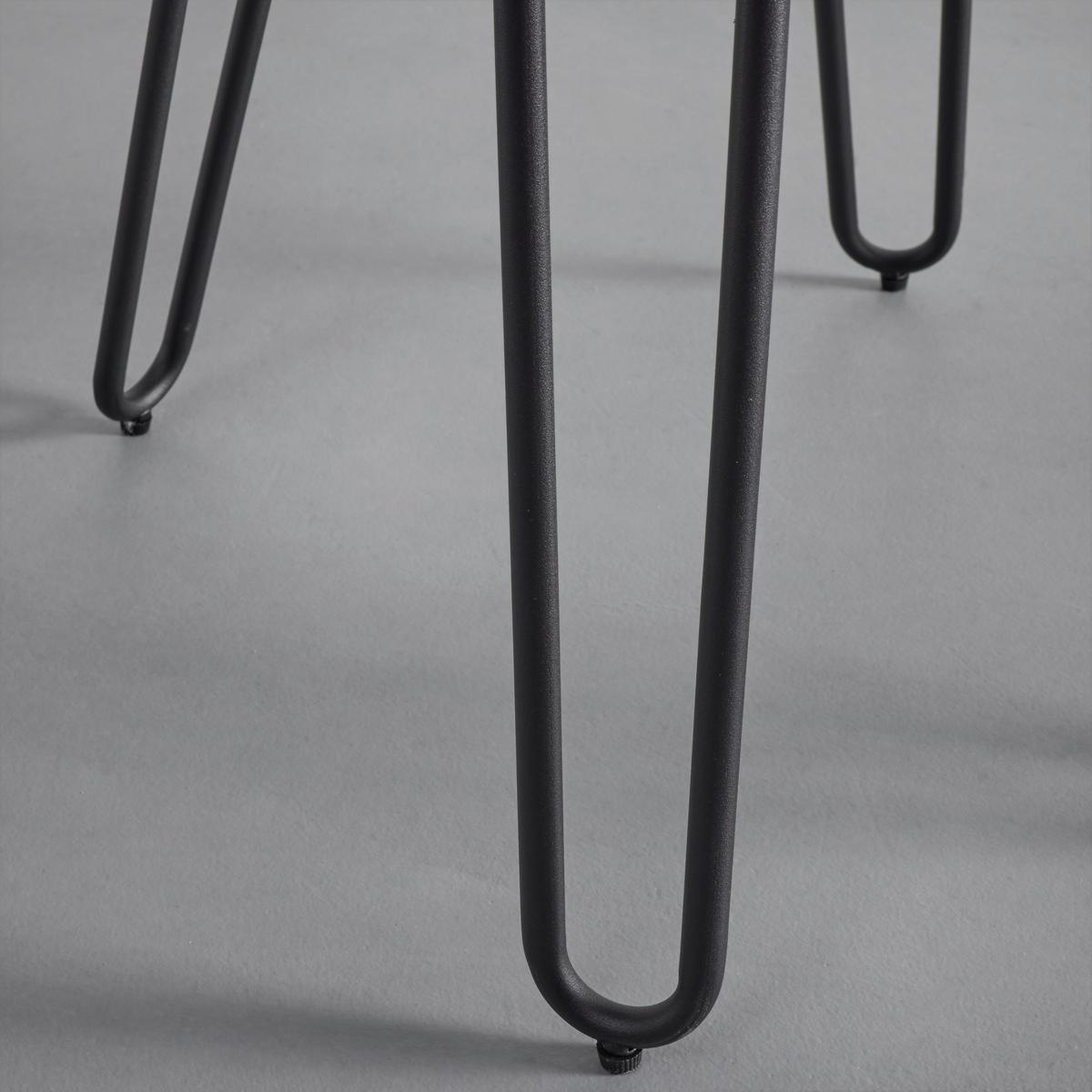 KRZESŁO IVIE - czarny/taupe, Modern, metal/drewno (43/86/62cm) - Bessagi Home