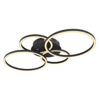 Led Stropna Svjetiljka Kendy - crna, Design, metal/plastika (65,5/40,6/7,5cm) - Globo