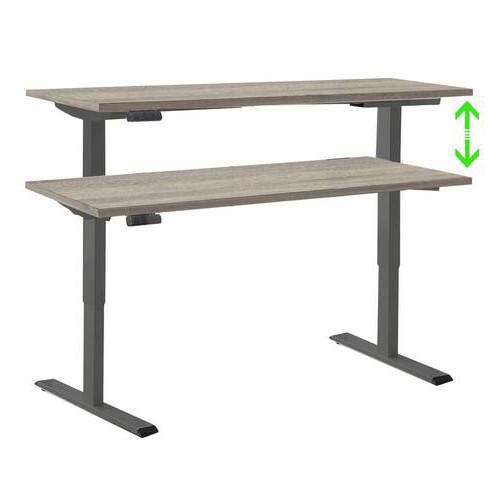 Schreibtisch Office Edition Anthrazit/Sonoma Eiche - Anthrazit/Sonoma Eiche, MODERN, Holzwerkstoff/Metall (138/67/69-119cm) - MID.YOU