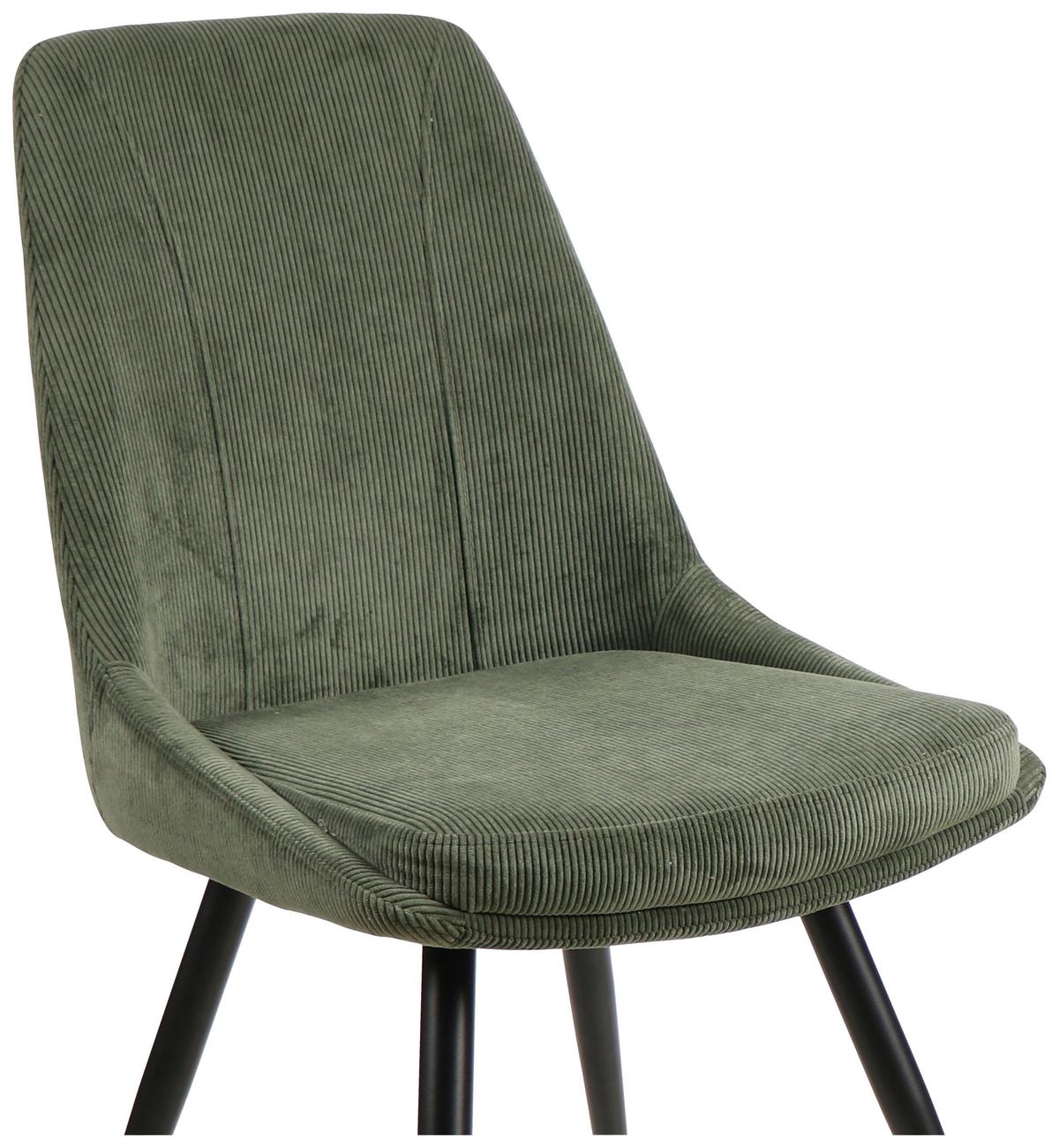 KRZESŁO CORINNA - zielony/czarny, Modern, metal/drewno (49/88/59cm) - MID.YOU