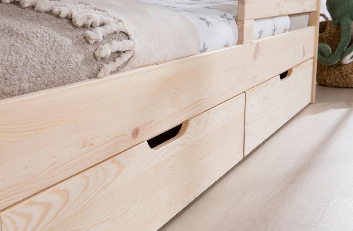 Bett Bennet mit Schubkasten ca. 90x200 cm Kiefer Natur - Naturfarben, MODERN, Holz (90/200cm) - MID.YOU