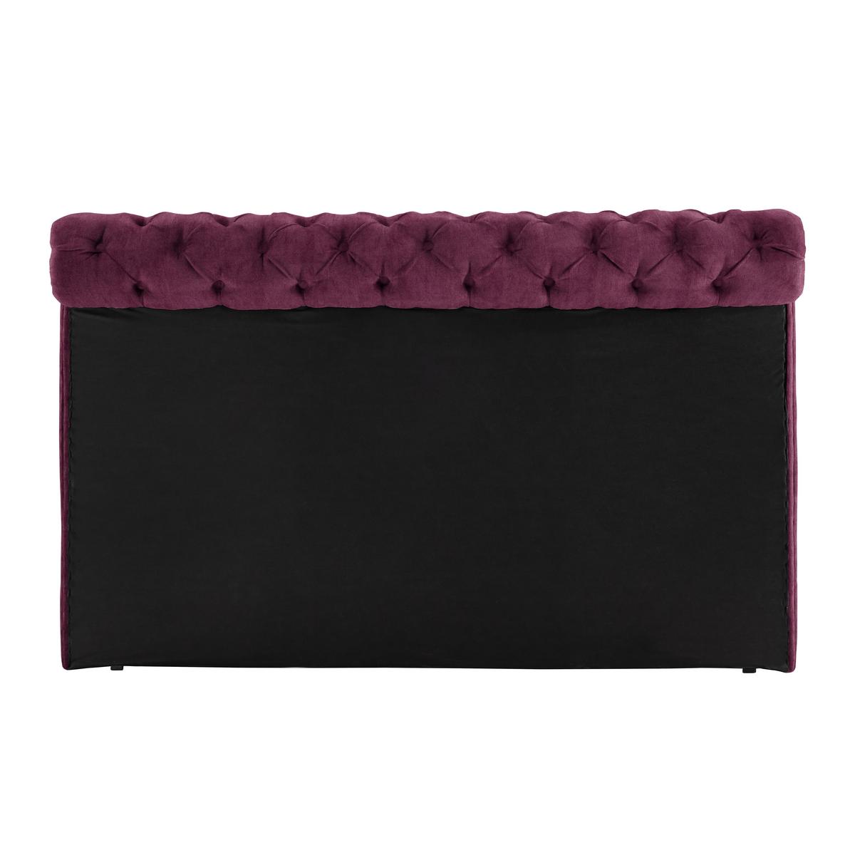 Boxspringbett Queen in Weinrot ca. 160x200cm - Chromfarben/Weinrot, KONVENTIONELL, Textil (160/200cm) - Premium Living