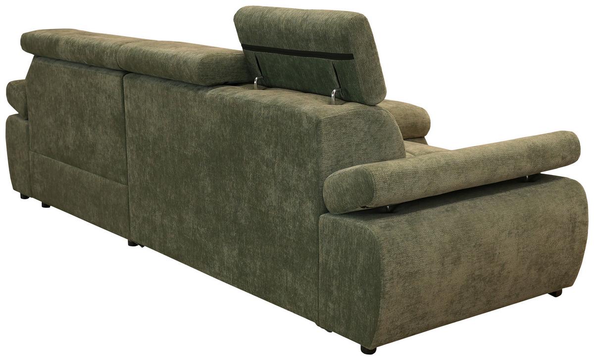Kutna Garnitura Vegas - šumska zelena/crna, Design, drvo/tekstil (294/173cm) - Modern Living
