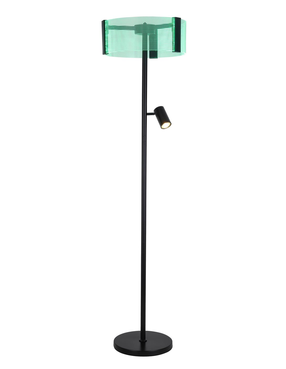 LAMPA STOJĄCA LED MARGE - czarny/biały, Modern, tworzywo sztuczne/metal (40/159cm) - Bessagi Home