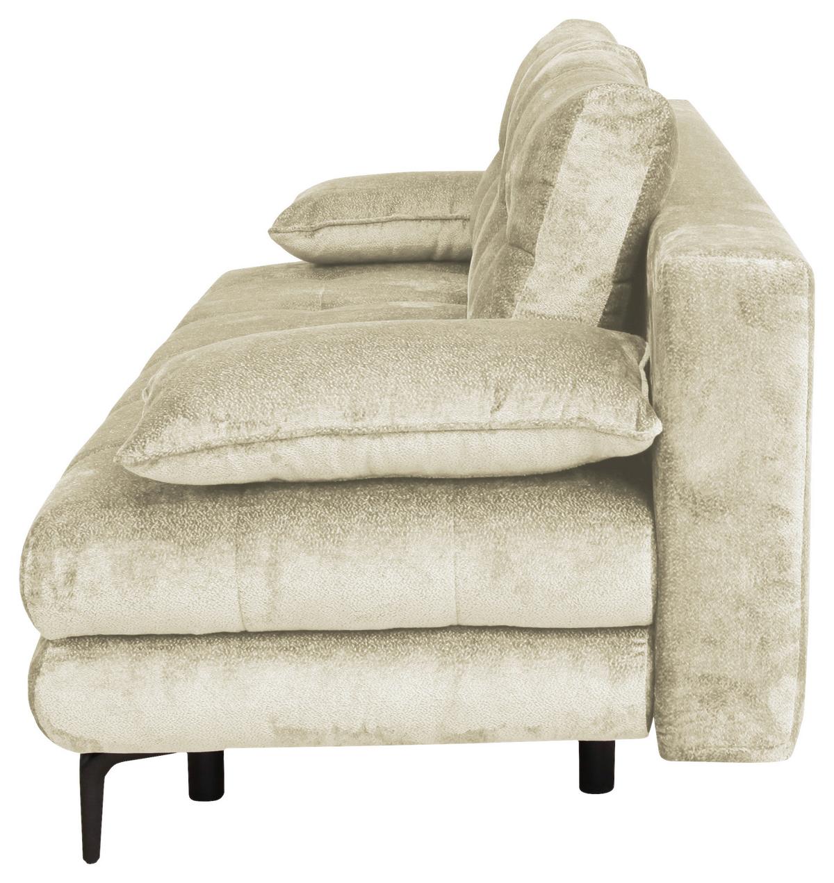Canapea extensibila PERLA - crem, Konventionell, textil (203/94/96cm)