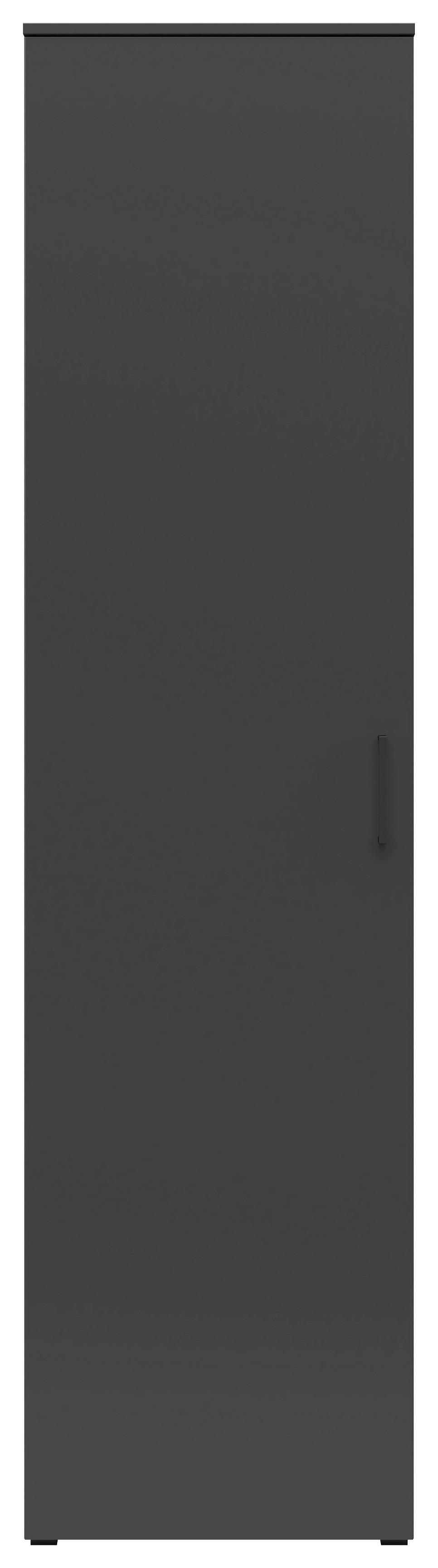 Schrank Multistauraum Graphitfarben - Graphitfarben/Schwarz, MODERN, Holzwerkstoff/Kunststoff (50/195/40cm) - Mömax