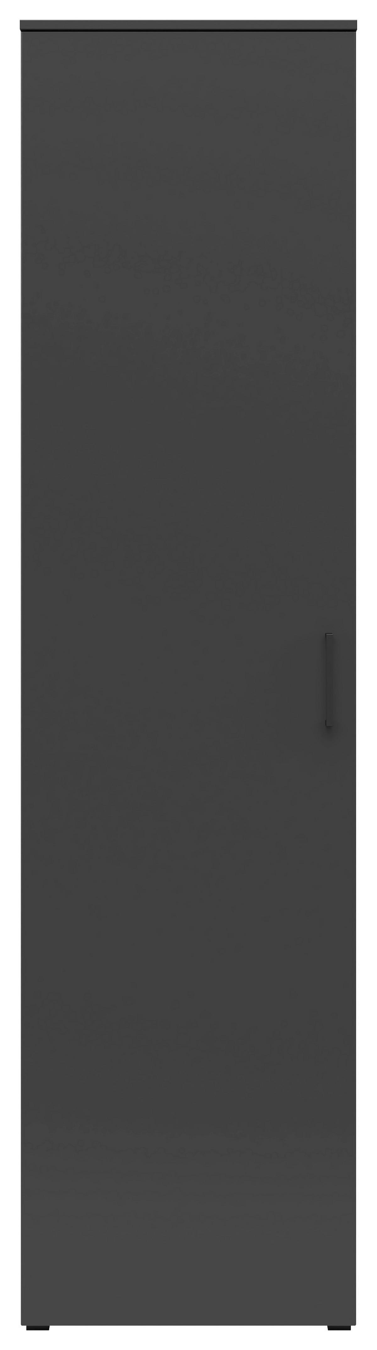 Schrank Multistauraum Graphitfarben - Graphitfarben/Schwarz, MODERN, Holzwerkstoff/Kunststoff (50/195/40cm) - Mömax