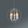 Hängeleuchte Saraya max. 60 Watt - Weiß, ROMANTIK / LANDHAUS, Metall (49/175,5cm) - Modern Living Hängeleuchte Saraya max. 60 Watt - Weiß, ROMANTIK / LANDHAUS, Metall (49/175,5cm) - Modern Living