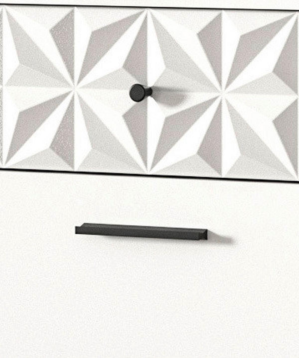 Predsoba Prisma, Bela, 3-Delna - bela, Design, steklo/leseni material (141/192/34cm) - MID.YOU