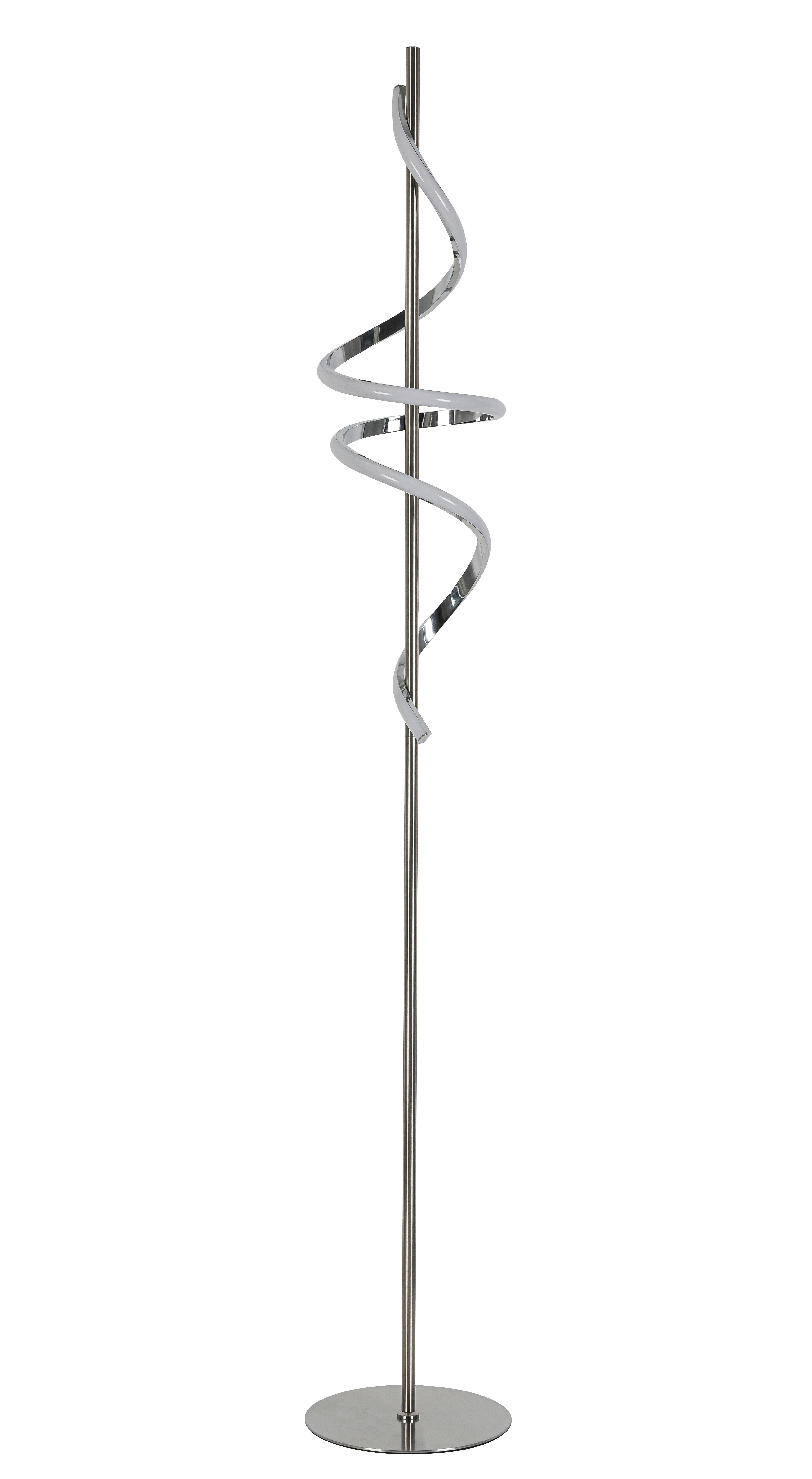 LED-GOLVLAMPA LINA - kromfärg/nickelfärgad, Modern, metall/plast (23/23/151cm) - Mömax