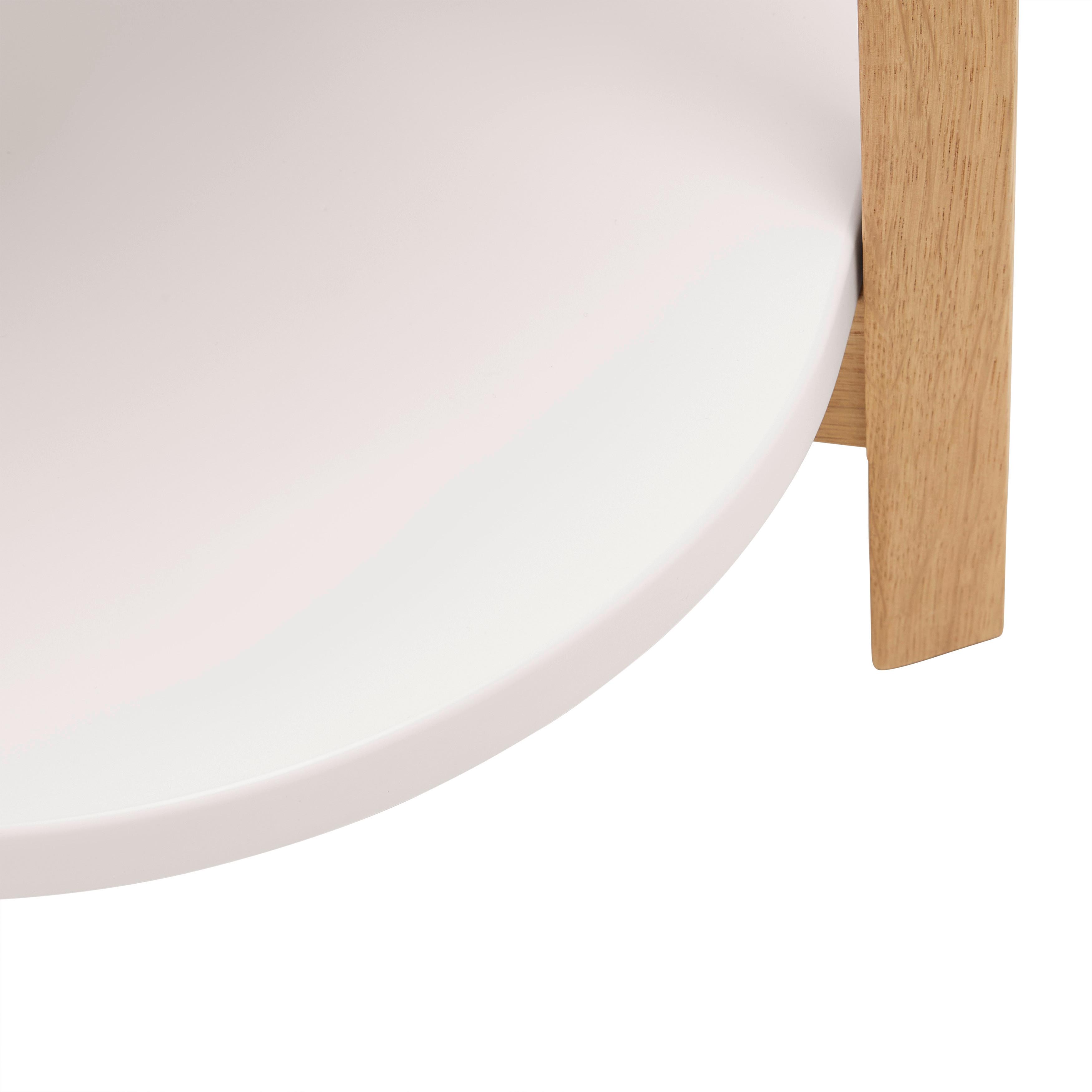SOFFBORD STRUT - vit/naturfärgad, Modern, trämaterial/trä (100/50/45cm) - Mömax