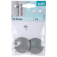 Fali Ütköző Ø 4 Cm - szürke, műanyag (4cm) - Suki