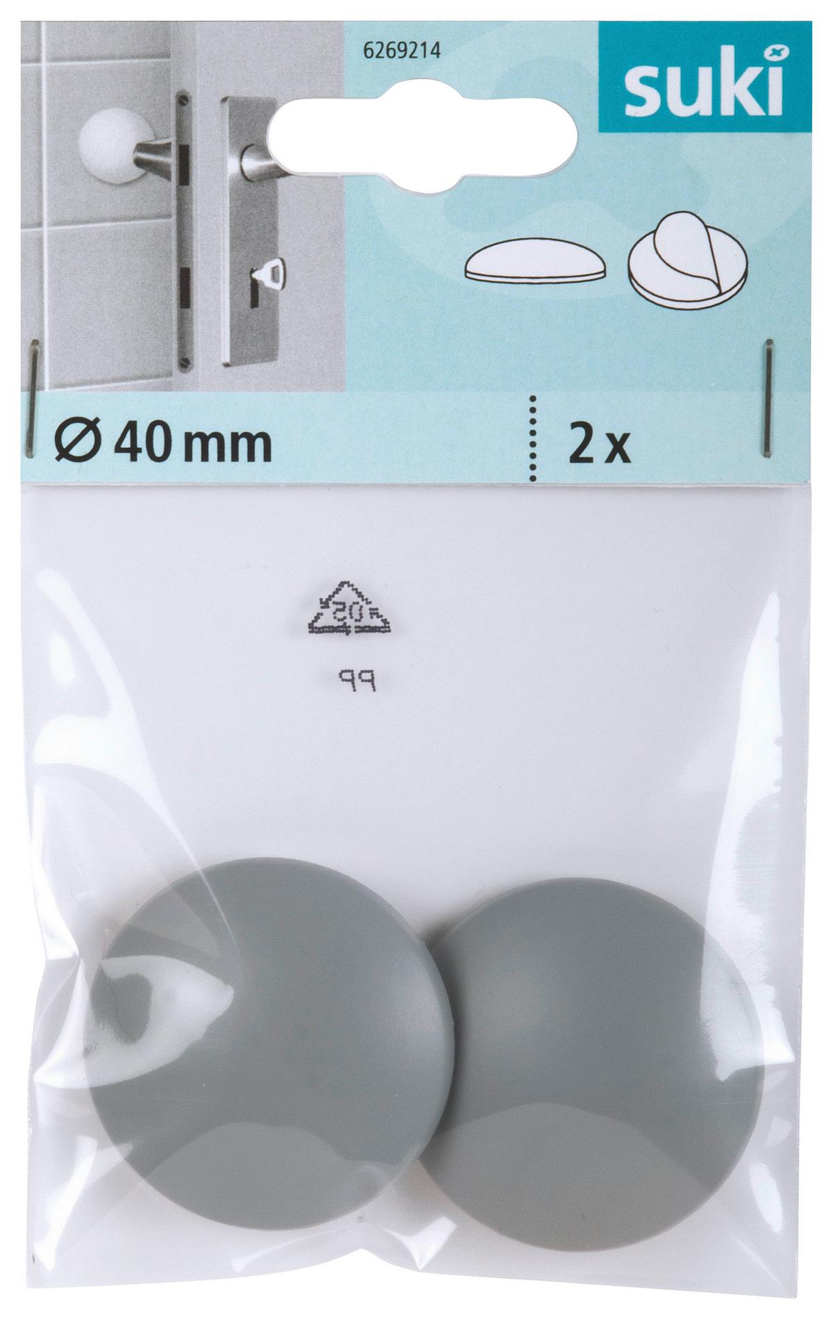 Fali Ütköző Ø 4 Cm - szürke, műanyag (4cm) - Suki