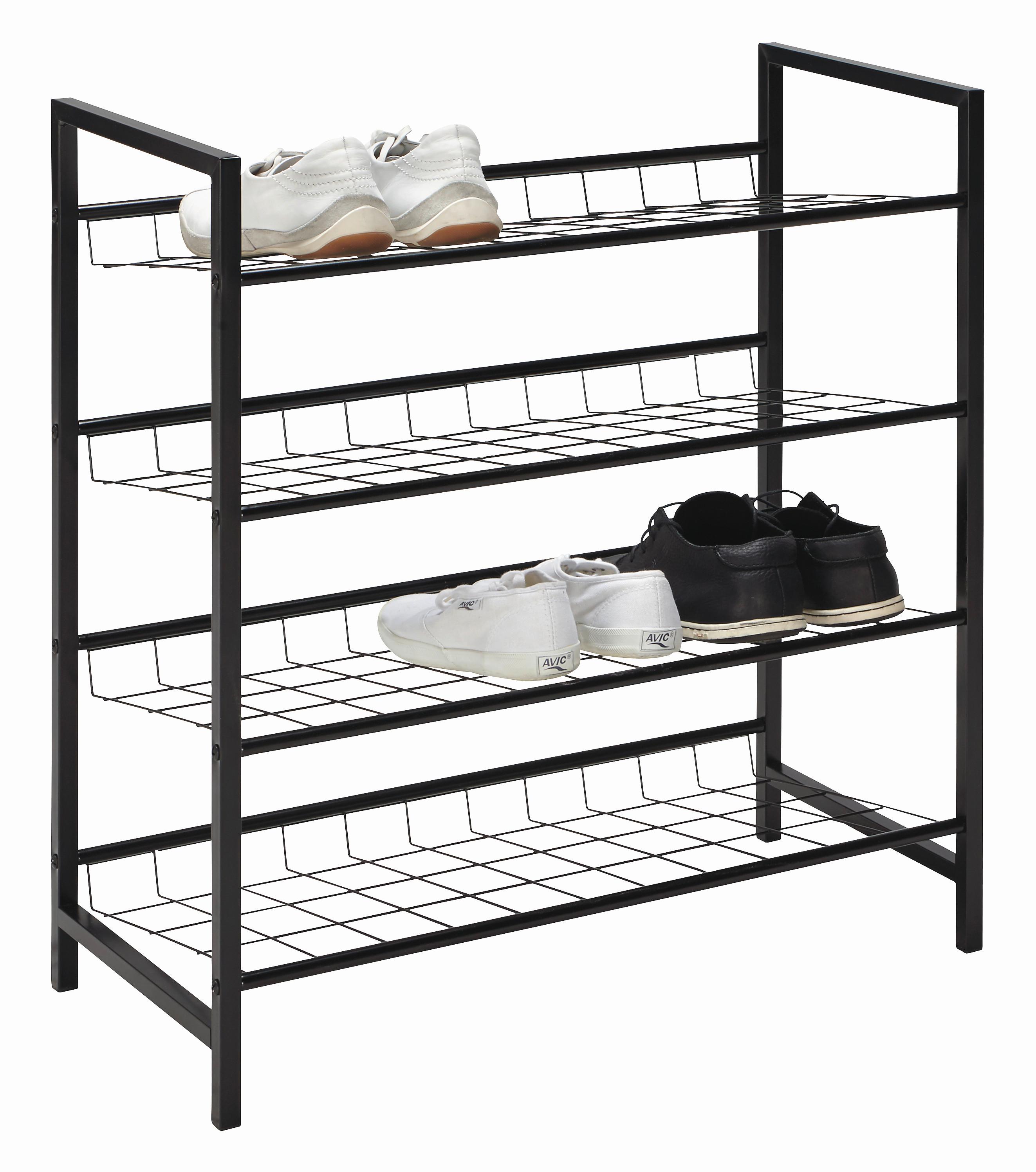 Schuhregal in Schwarz - Schwarz, KONVENTIONELL, Metall (63/70/30cm) - Mömax