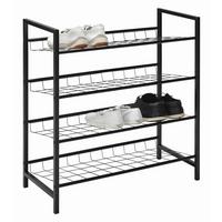 Schuhregal in Schwarz - Schwarz, KONVENTIONELL, Metall (63/70/30cm) - Mömax