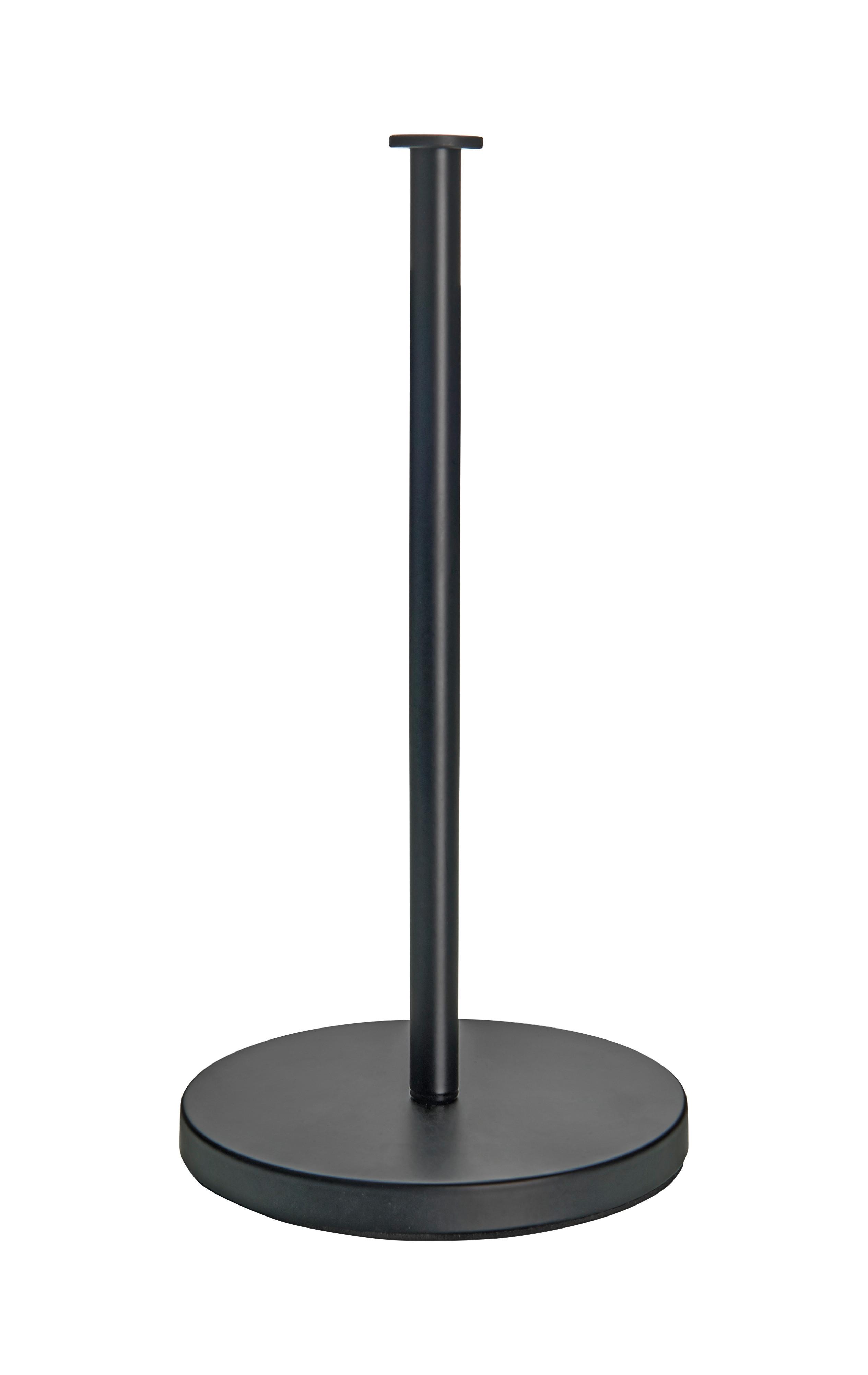 HUSHÅLLSPAPPERSHÅLLARE LEIF - svart, Modern, metall/plast (16/31cm) - Mömax