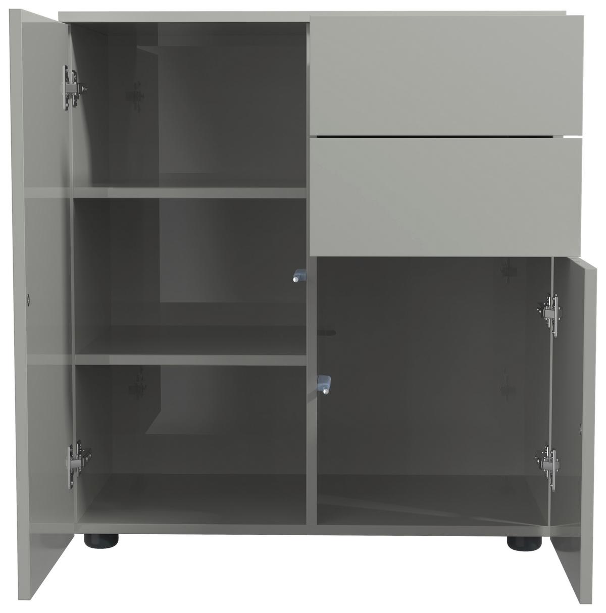 KOMMODE DALOSA - Schwarz/Grau, Design, Holzwerkstoff/Kunststoff (70/77/39cm) - MID.YOU