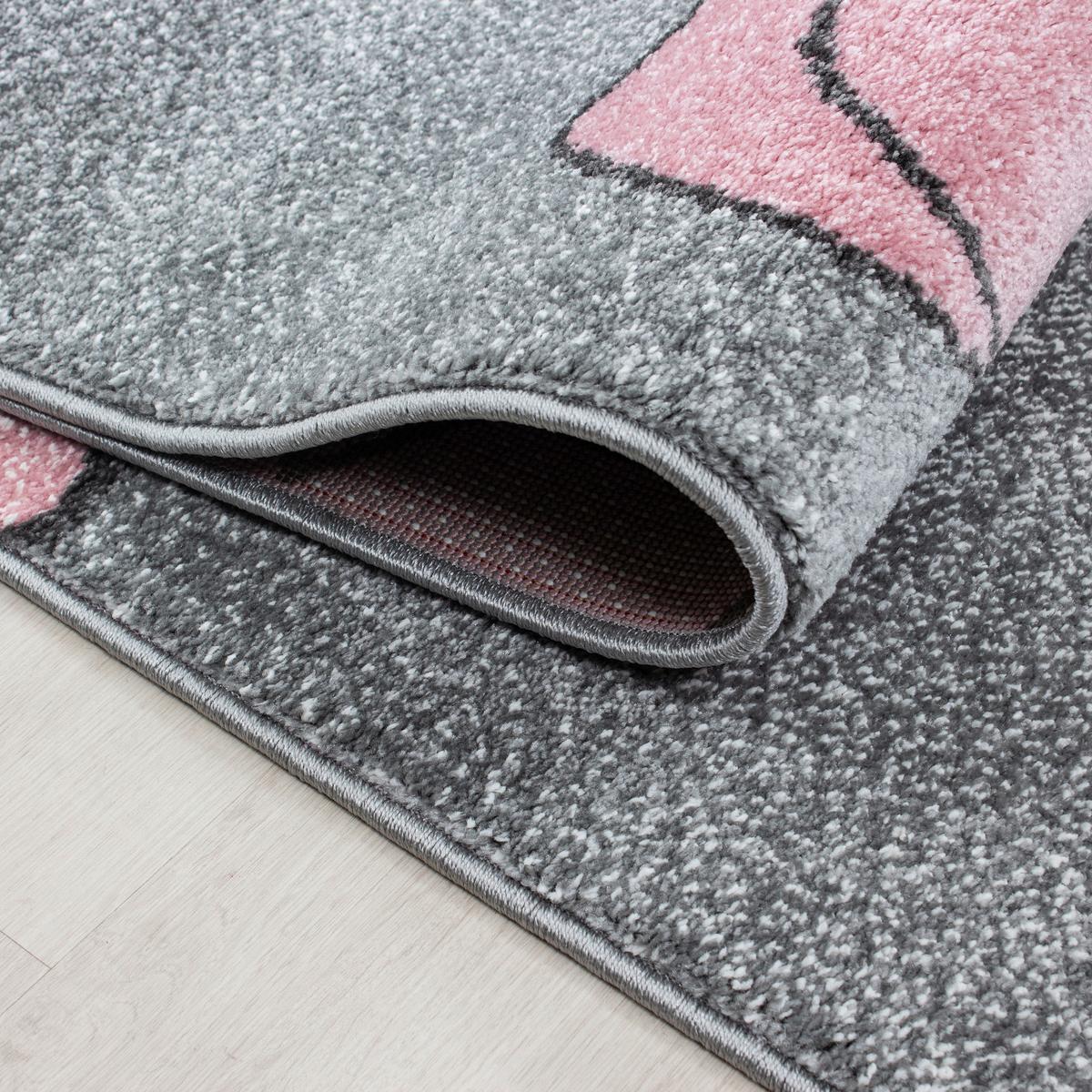 Dječji Tepih Kids - pink/bijela, Trend, tekstil (120/170cm) - Ben'n'jen