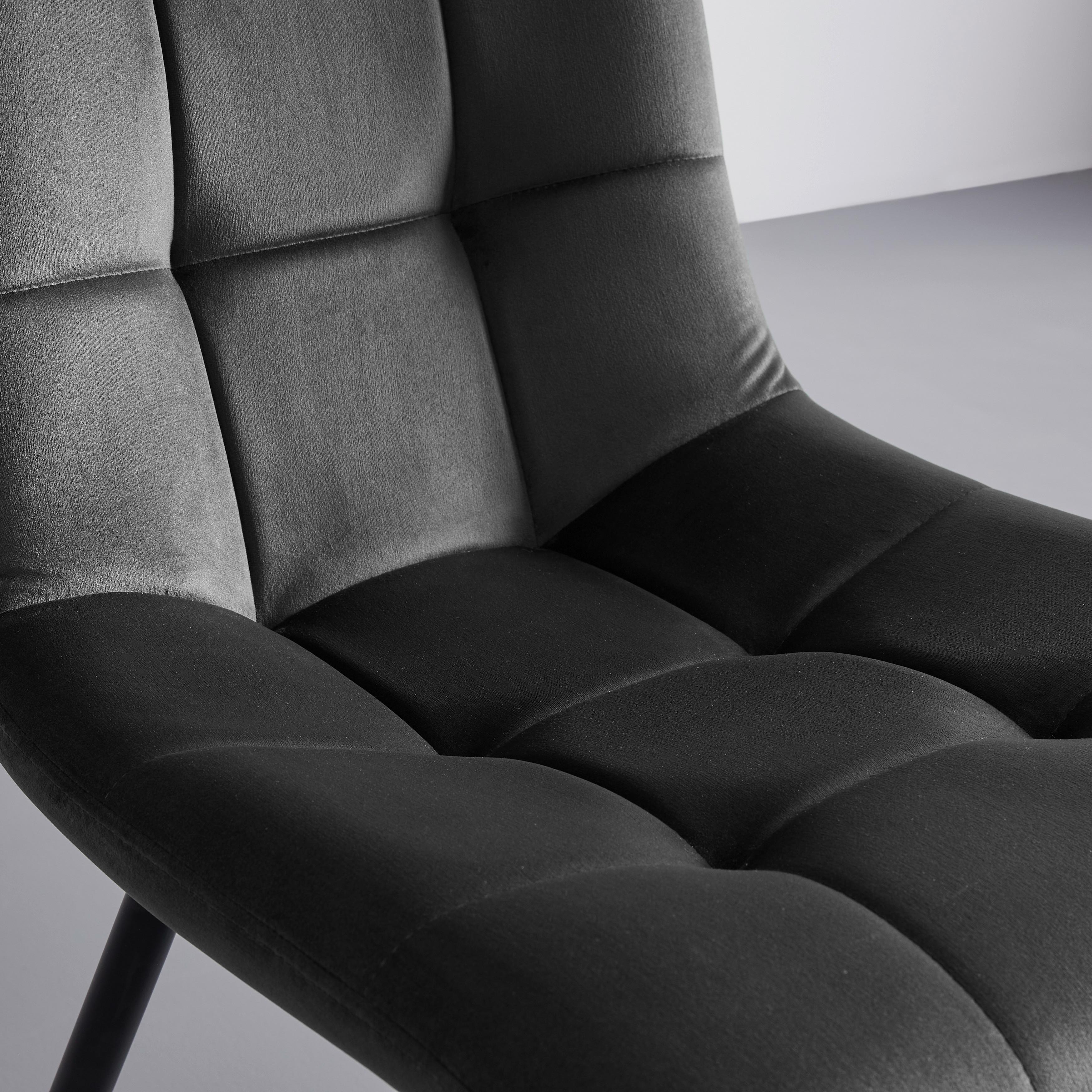 STOL SURI - grå/svart, Modern, metall/trä (46/87/59cm) - Bessagi Home