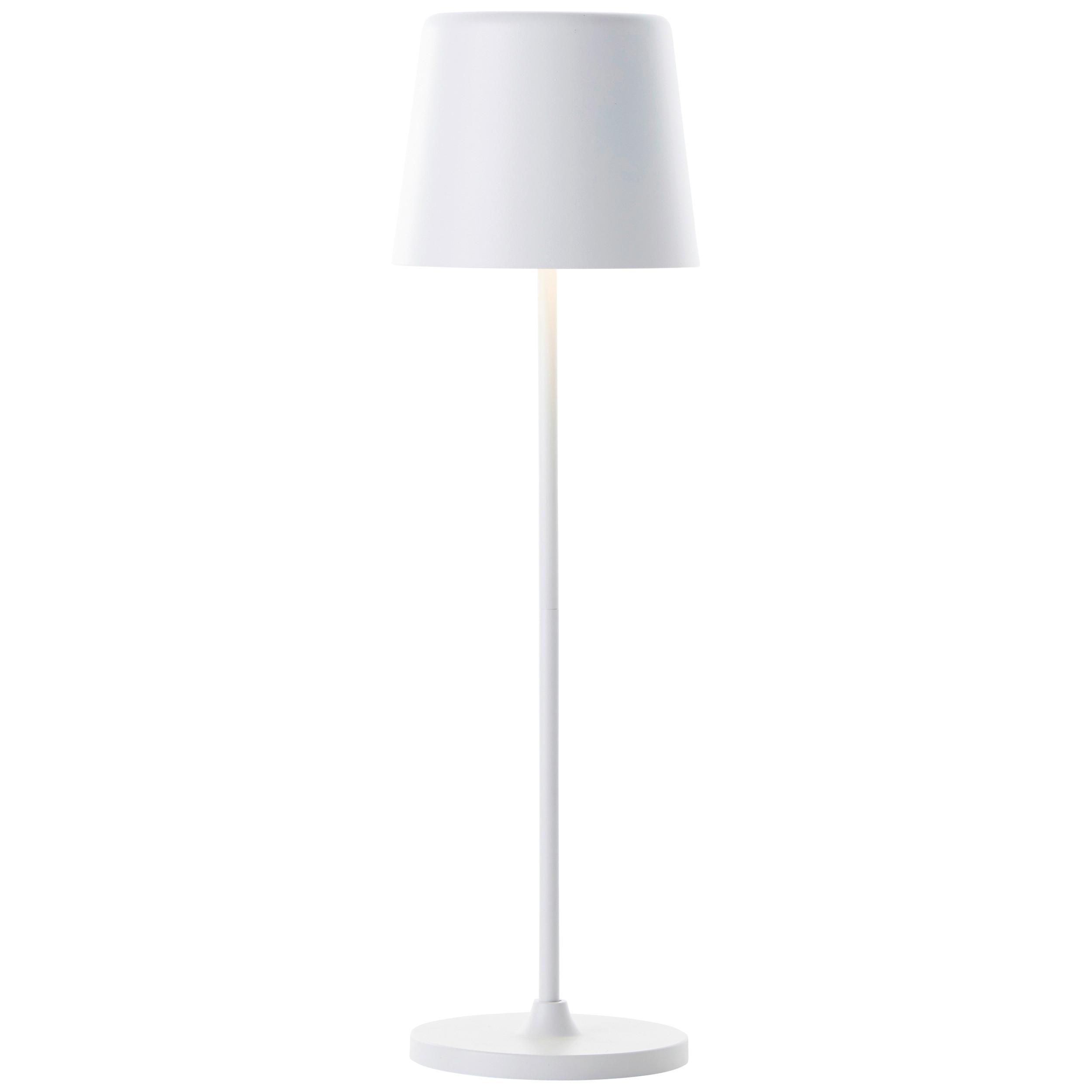 Akku-Tischleuchte Kaami Weiß max. 2 Watt - Weiß, Design, Kunststoff/Metall (10/37cm) - Brilliant