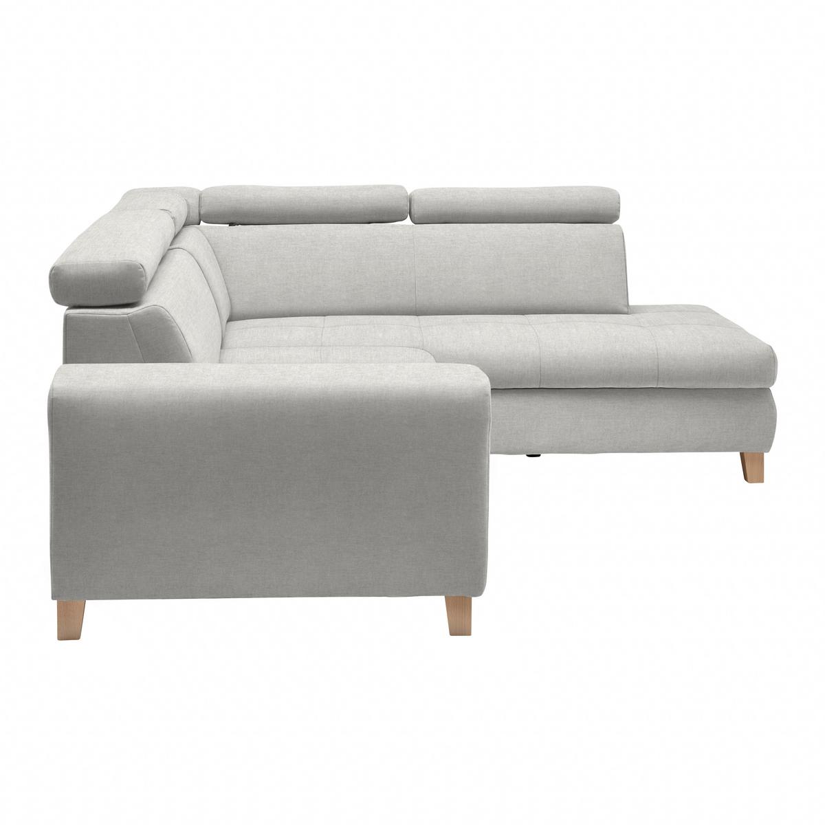 Ecksofa Lugo Hellgrau - Hellgrau, MODERN, Holz/Kunststoff (266/98/205cm) - Mömax