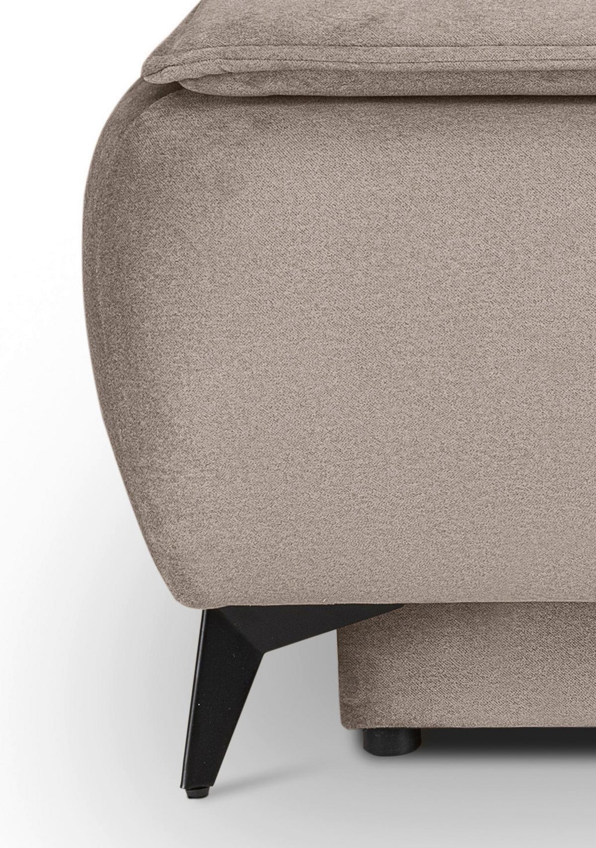 Schlafsofa Sendi Beige - Beige/Schwarz, Basics, Holz/Textil (210/103/90cm) - MID.YOU