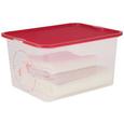 Box mit Deckel Einhorn Pink - Transparent, Kunststoff (45,5/34/23,8cm)