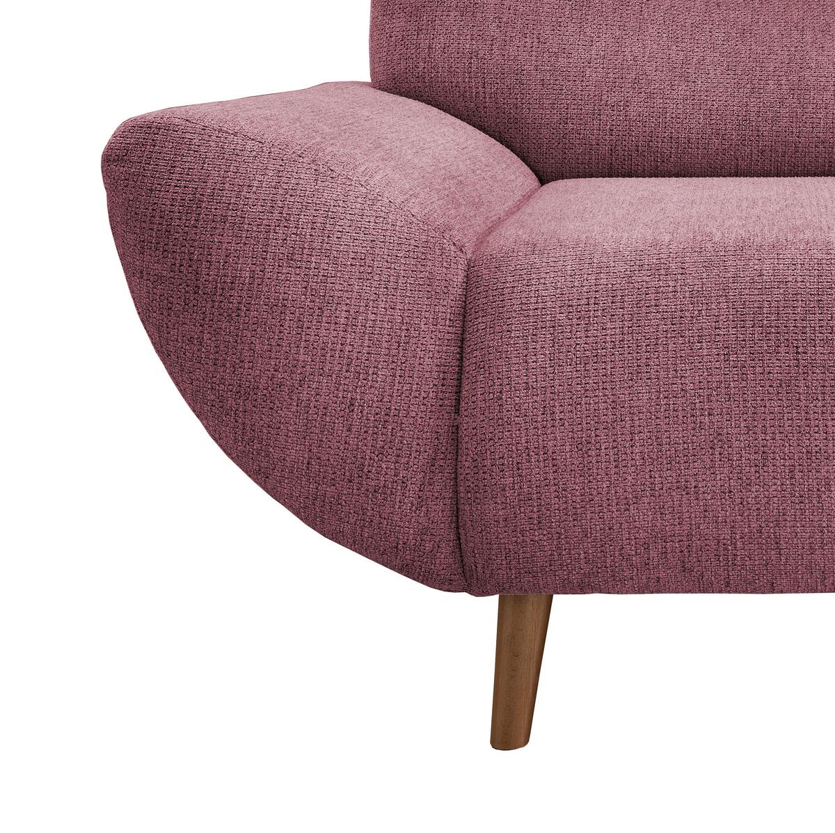 Sessel Drago Brombeere Chenille - Wildeiche/Brombeere, MODERN, Holz/Textil (111/81/90cm) - MID.YOU