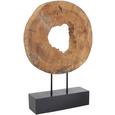 Skulptur Shanter in Natur/Schwarz - Schwarz/Naturfarben, ROMANTIK / LANDHAUS, Holz/Metall (38/52/8cm) - Mömax modern living