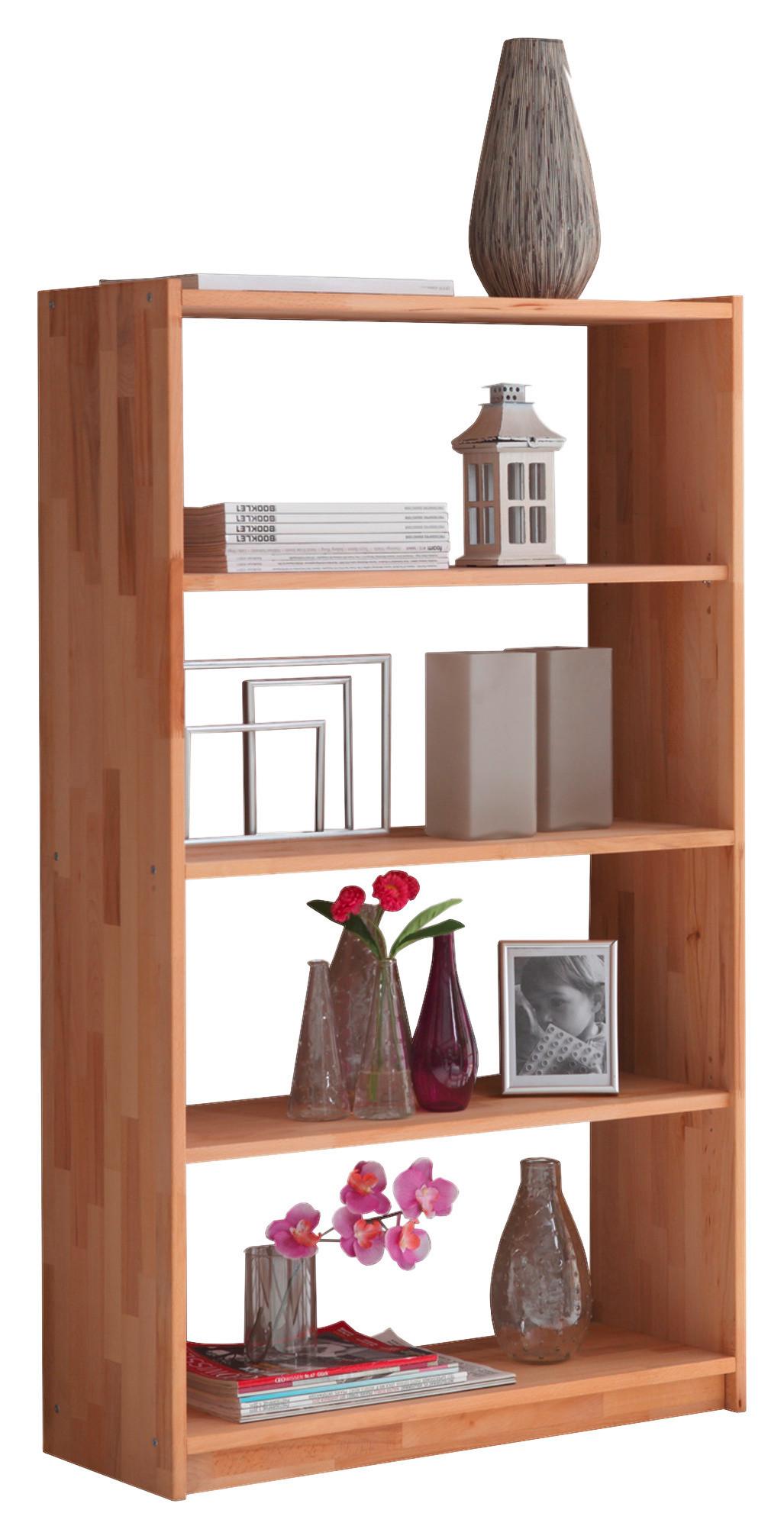 Standregal "Simon", aus Buche, buchefarben - Buchefarben, Basics, Holz (80/145/31cm) - MID.YOU