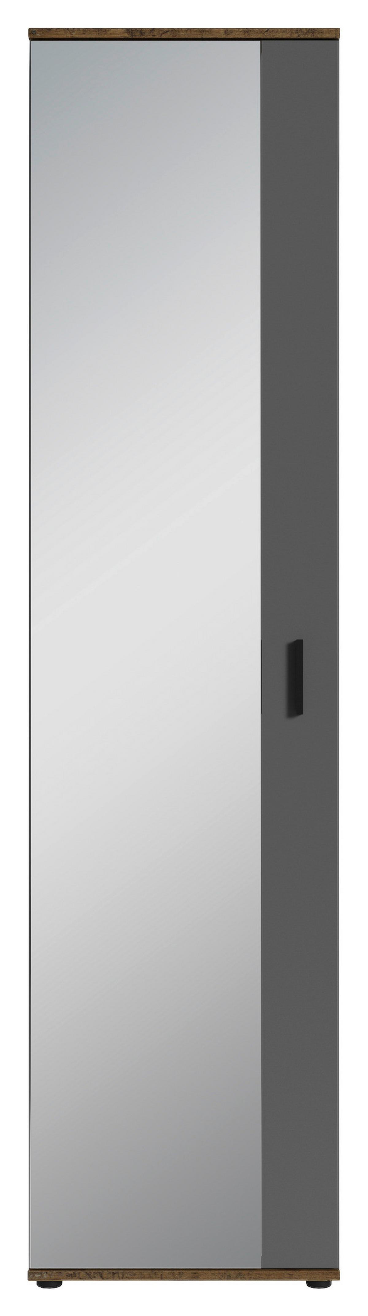 Garderobenschrank Jakob Alteiche/Anthrazit - Alteiche/Anthrazit, MODERN, Holzwerkstoff/Kunststoff (49/196/30cm) - MID.YOU
