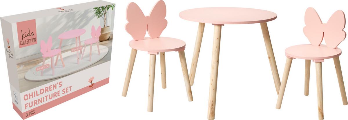 Gyerekasztalszett Kids Collection - pink, Design, fa